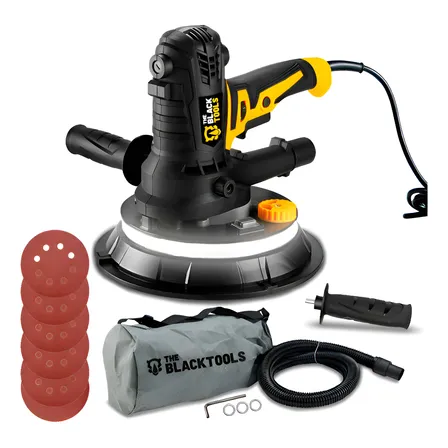Lixadeira De Parede Teto Led Profissional C/motor Aspirador Embutido Saco Coletor The Black Tools Tlt900 1000w 127v