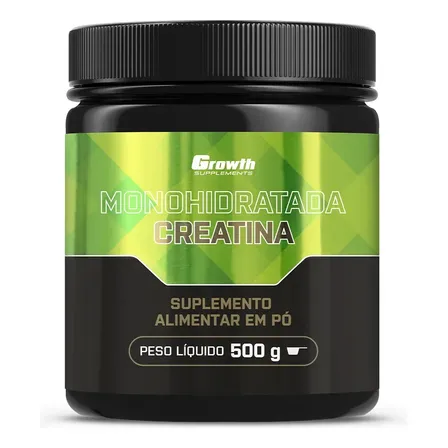 Creatina Monohidratada 500g Growth Supplements - Sem Sabor Em Pó