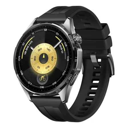 Smartwatch Huawei Watch Gt 6 46mm Potenciômetro De Ciclismo No Pulso Bateria Com Autonomia De Até 21 Dias Bem-estar Emocional Multidimensional Compatível Com Ios E Android Gps Integrado Preto Mesh