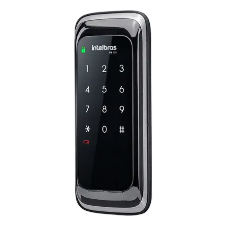 Fechadura Digital De Sobrepor Touch Screen Fr 101 Preta Intelbras Preto