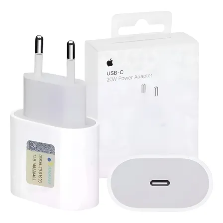 Carregador Apple iPhone Usb-c Power Adapter 20w Original Branco